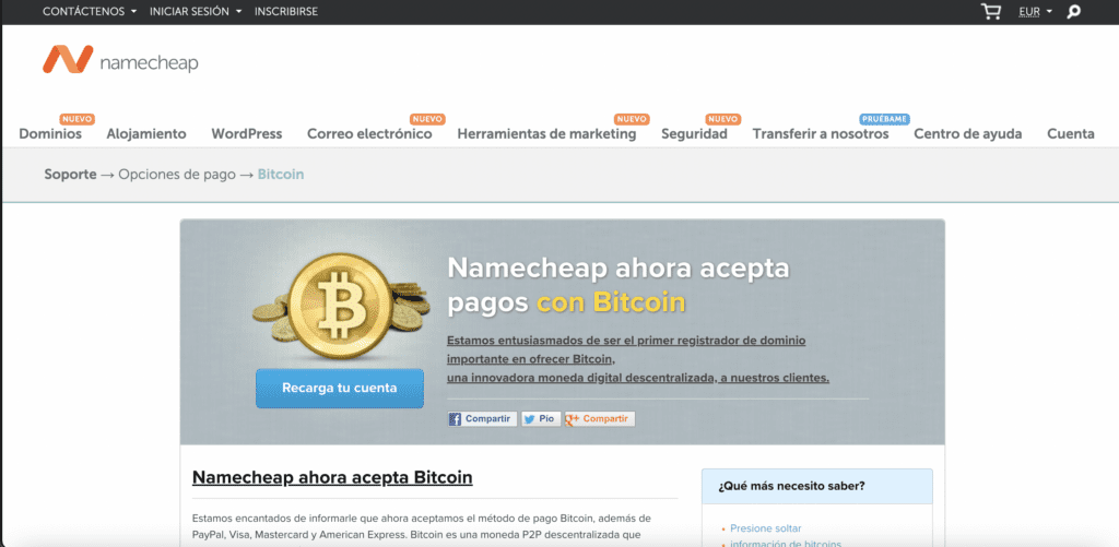 comprar dominios con bitcoins